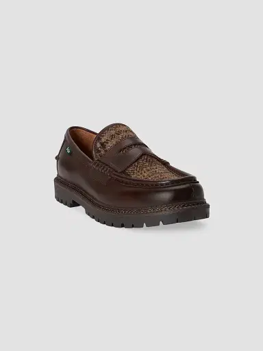 Polo Ralph Lauren Men's Jett Leather & Tweed Penny Loafers | Thumbnail 2 Polo Ralph Lauren Men's Jett Leather & Tweed Penny Loafers | Thumbnail 2