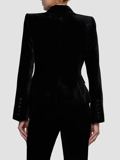 L'Agence Women's Philippa Strong-Shoulder Tuxedo Blazer | Thumbnail 3 L'Agence Women's Philippa Strong-Shoulder Tuxedo Blazer | Thumbnail 3