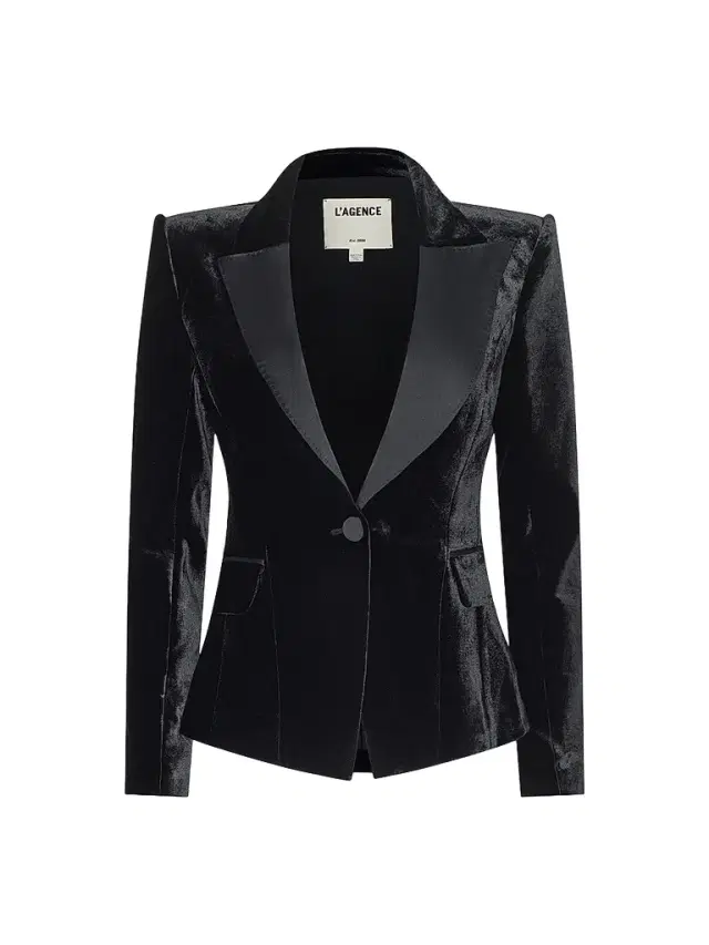 L'Agence Women's Philippa Strong-Shoulder Tuxedo Blazer