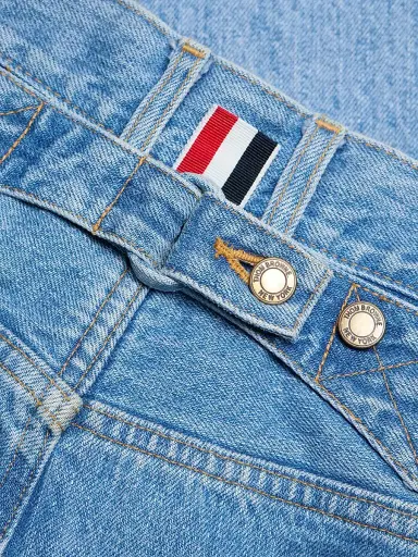 Thom Browne Men's Washed Selvedge Denim Straight-Leg Jeans | Thumbnail 7 Thom Browne Men's Washed Selvedge Denim Straight-Leg Jeans | Thumbnail 7