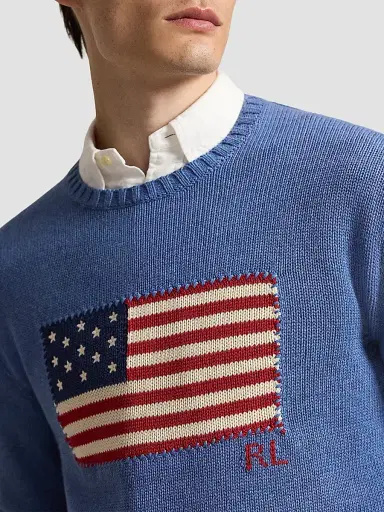 Polo Ralph Lauren Men's The Iconic Flag Sweater | Thumbnail 5 Polo Ralph Lauren Men's The Iconic Flag Sweater | Thumbnail 5