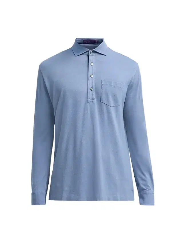 Ralph Lauren Purple Label Men's Soft Cotton Long-Sleeve Polo Shirt