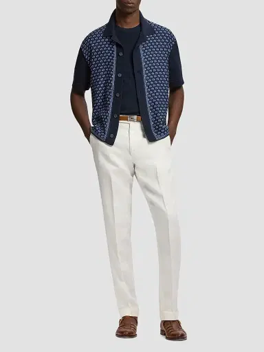 Ralph Lauren Purple Label Men's Camp-Collar Short-Sleeve Cardigan | Thumbnail 2 Ralph Lauren Purple Label Men's Camp-Collar Short-Sleeve Cardigan | Thumbnail 2