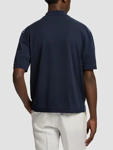 Ralph Lauren Purple Label Men's Camp-Collar Short-Sleeve Cardigan | Thumbnail 3 Ralph Lauren Purple Label Men's Camp-Collar Short-Sleeve Cardigan | Thumbnail 3