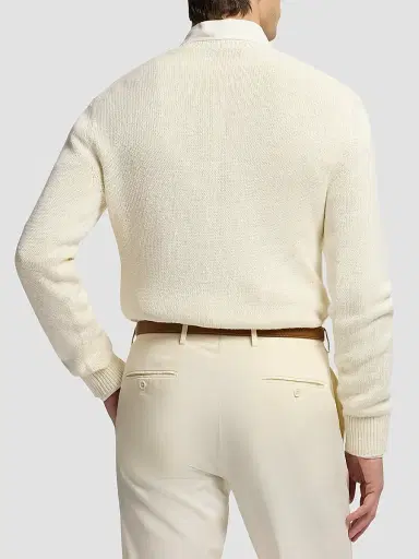 Ralph Lauren Purple Label Men's Polo Bear Silk-Linen Long-Sleeve Sweater | Thumbnail 3