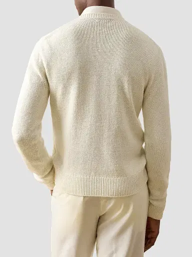 Ralph Lauren Purple Label Men's Polo Bear Silk-Linen Long-Sleeve Sweater | Thumbnail 7