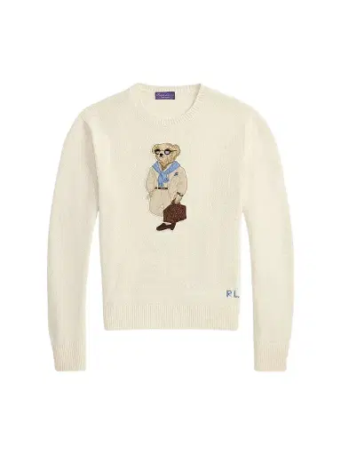 Ralph Lauren Purple Label Men's Polo Bear Silk-Linen Long-Sleeve Sweater | Thumbnail 1
