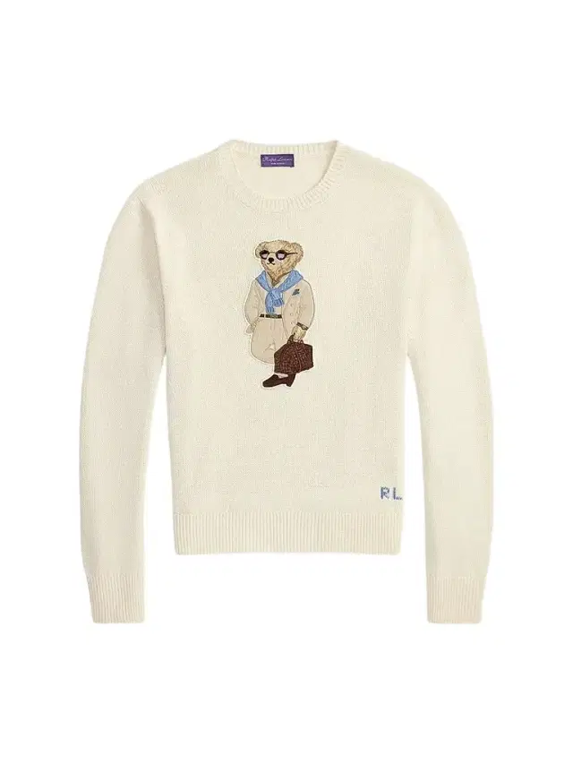 Ralph Lauren Purple Label Men's Polo Bear Silk-Linen Long-Sleeve Sweater
