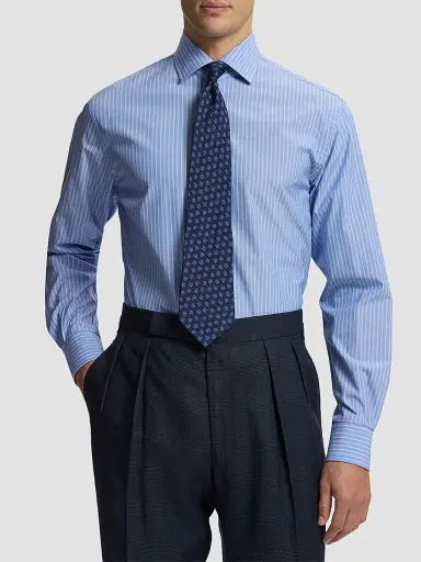 Ralph Lauren Purple Label Men's Aston Striped Cotton Dress Shirt | Thumbnail 4