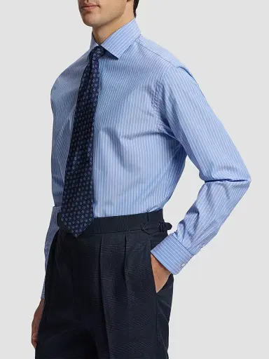 Ralph Lauren Purple Label Men's Aston Striped Cotton Dress Shirt | Thumbnail 5