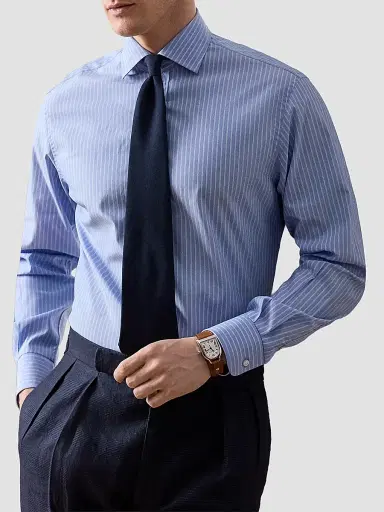 Ralph Lauren Purple Label Men's Aston Striped Cotton Dress Shirt | Thumbnail 7