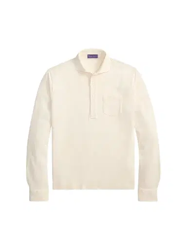 Ralph Lauren Purple Label Men's Soft Cotton Long-Sleeve Polo Shirt | Thumbnail 1