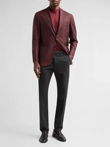 Sartorio Napoli Men's Melange Herringbone Wool Sport Coat | Thumbnail 2 Sartorio Napoli Men's Melange Herringbone Wool Sport Coat | Thumbnail 2