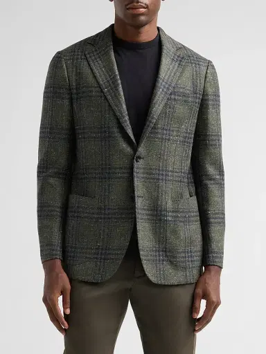 Sartorio Napoli Men's Glen Check Donegal-Effect Wool Sport Coat | Thumbnail 4 Sartorio Napoli Men's Glen Check Donegal-Effect Wool Sport Coat | Thumbnail 4