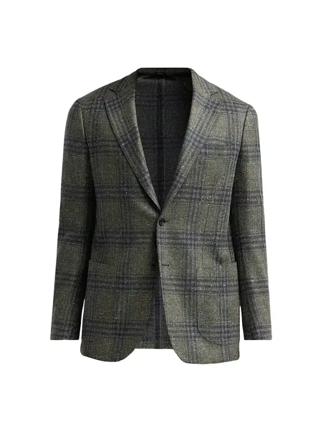 Sartorio Napoli Men's Glen Check Donegal-Effect Wool Sport Coat