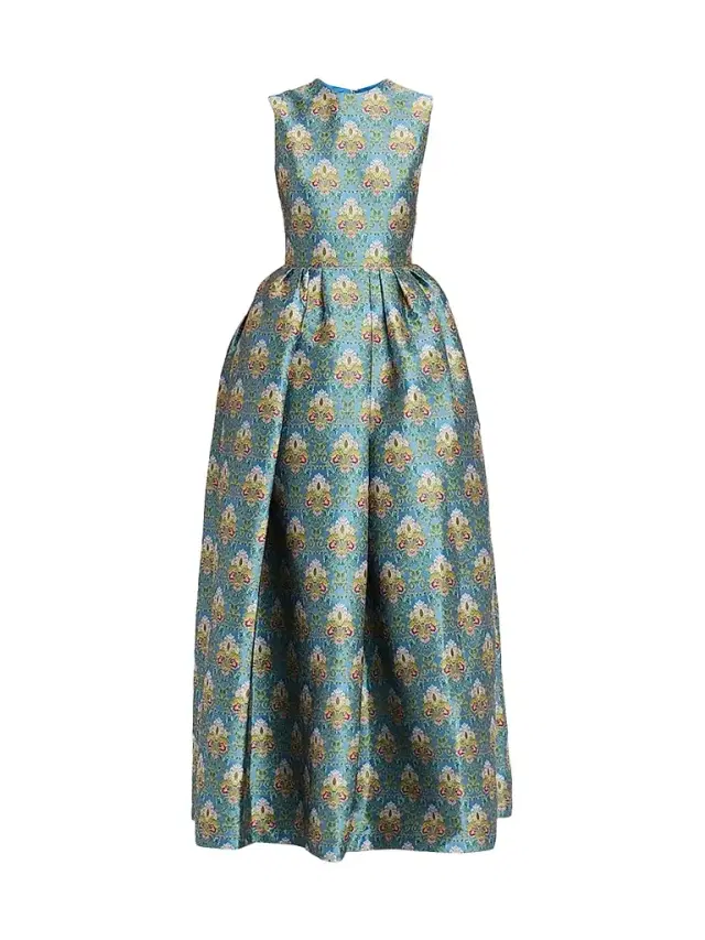 Women's Metallic Brocade Gown