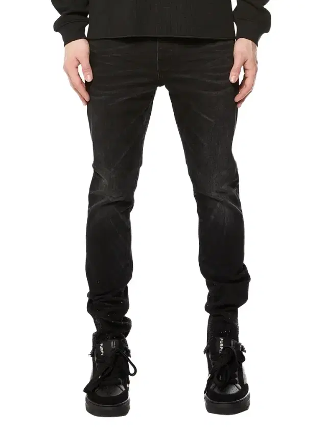 Purple Brand Men's High Contrast Bling Skinny Jeans