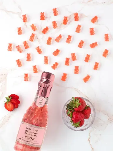 Sugarfina StrawberryChampagne Bears Celebration Bottle | Thumbnail 3
