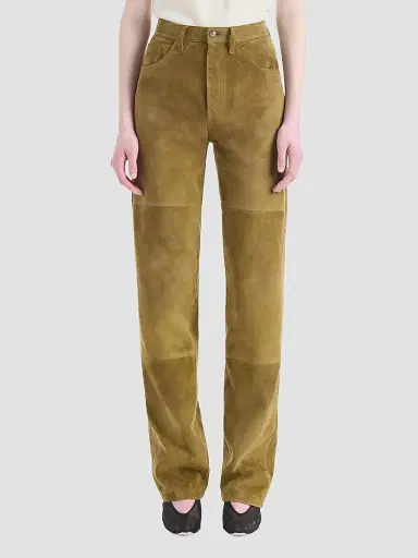 Altuzarra Women's Mills Suede Straight Pants | Thumbnail 2 Altuzarra Women's Mills Suede Straight Pants | Thumbnail 2