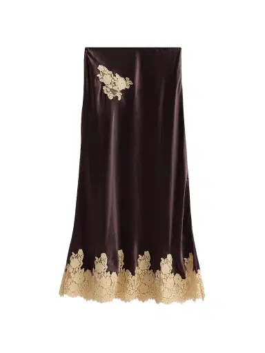 DÔEN Women's Elowen Bias-Cut Silk Midi Skirt | Thumbnail 1 DÔEN Women's Elowen Bias-Cut Silk Midi Skirt | Thumbnail 1