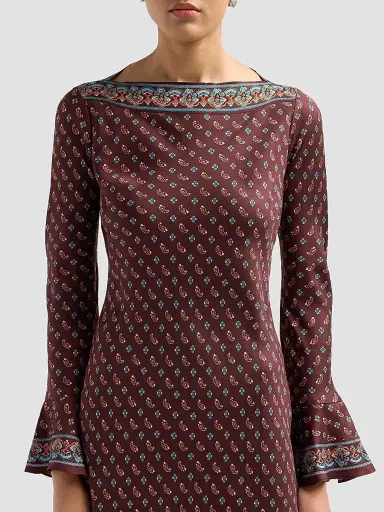DÔEN Women's Davina Paisley Silk Bias-Cut Maxi Dress | Thumbnail 5 DÔEN Women's Davina Paisley Silk Bias-Cut Maxi Dress | Thumbnail 5