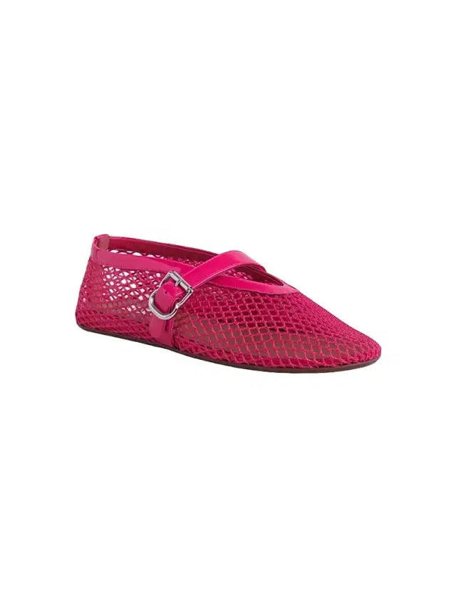 Alaïa Women's Ballerina Strap Fishnet Flats