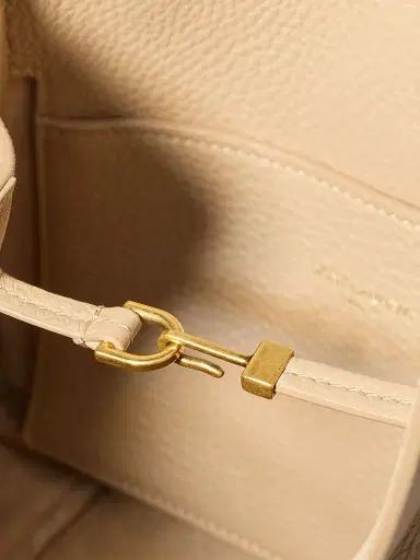 Saint Laurent Women's Le 5 à 7 Baby Bea Top Handle Bag in Grained Leather | Thumbnail 8