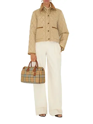 Burberry Women's Medium Check Bowling Bag | Thumbnail 2 Burberry Women's Medium Check Bowling Bag | Thumbnail 2