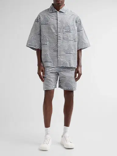 Jacquemus Men's Printed Cotton Short-Sleeve Shirt | Thumbnail 2 Jacquemus Men's Printed Cotton Short-Sleeve Shirt | Thumbnail 2