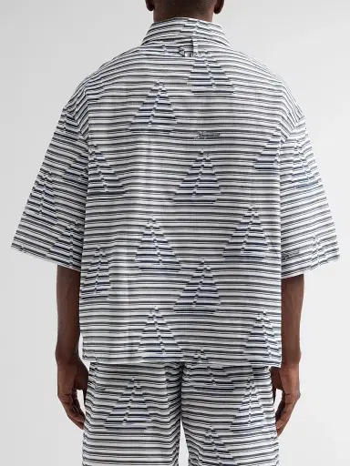 Jacquemus Men's Printed Cotton Short-Sleeve Shirt | Thumbnail 3 Jacquemus Men's Printed Cotton Short-Sleeve Shirt | Thumbnail 3