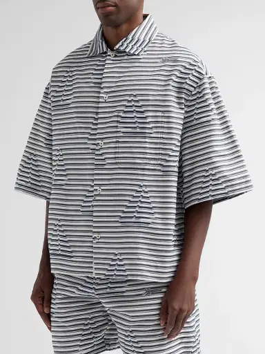 Jacquemus Men's Printed Cotton Short-Sleeve Shirt | Thumbnail 4 Jacquemus Men's Printed Cotton Short-Sleeve Shirt | Thumbnail 4
