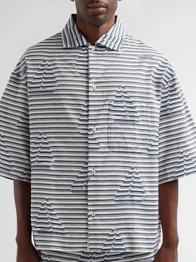 Jacquemus Men's Printed Cotton Short-Sleeve Shirt | Thumbnail 5 Jacquemus Men's Printed Cotton Short-Sleeve Shirt | Thumbnail 5