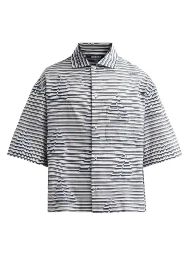 Jacquemus Men's Printed Cotton Short-Sleeve Shirt | Thumbnail 1 Jacquemus Men's Printed Cotton Short-Sleeve Shirt | Thumbnail 1