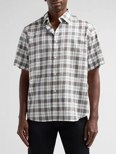 Burberry Men's Radmar Checked Cotton Shirt | Thumbnail 4 Burberry Men's Radmar Checked Cotton Shirt | Thumbnail 4
