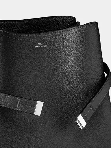TOTEME Women's Belted Grained-Leather Bucket Bag | Thumbnail 6