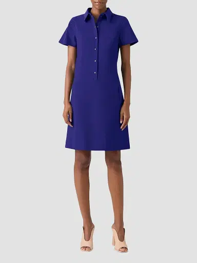 Akris Women's Stretch Cotton-Silk Polo Dress | Thumbnail 2 Akris Women's Stretch Cotton-Silk Polo Dress | Thumbnail 2