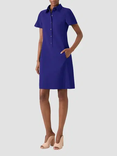Akris Women's Stretch Cotton-Silk Polo Dress | Thumbnail 4 Akris Women's Stretch Cotton-Silk Polo Dress | Thumbnail 4