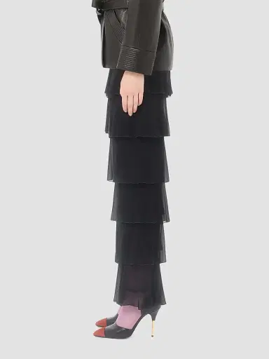 Valentino Garavani Women's Light Georgette Pants | Thumbnail 4 Valentino Garavani Women's Light Georgette Pants | Thumbnail 4