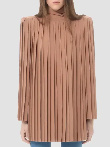 Valentino Garavani Women's Cady Couture Pleated Top | Thumbnail 3
