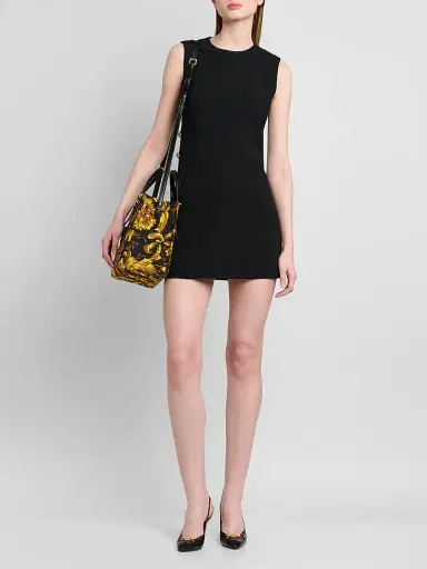 Versace Women's Medusa Button Cady Mini Dress | Thumbnail 2