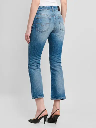 Versace Women's Stone-Wash Crop Slim Jeans | Thumbnail 3 Versace Women's Stone-Wash Crop Slim Jeans | Thumbnail 3