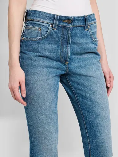 Versace Women's Stone-Wash Crop Slim Jeans | Thumbnail 5 Versace Women's Stone-Wash Crop Slim Jeans | Thumbnail 5