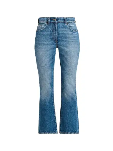 Versace Women's Stone-Wash Crop Slim Jeans | Thumbnail 1 Versace Women's Stone-Wash Crop Slim Jeans | Thumbnail 1