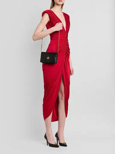 Versace Women's Ruched Liquid Jersey Cocktail Dress | Thumbnail 2 Versace Women's Ruched Liquid Jersey Cocktail Dress | Thumbnail 2