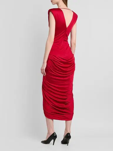 Versace Women's Ruched Liquid Jersey Cocktail Dress | Thumbnail 3 Versace Women's Ruched Liquid Jersey Cocktail Dress | Thumbnail 3