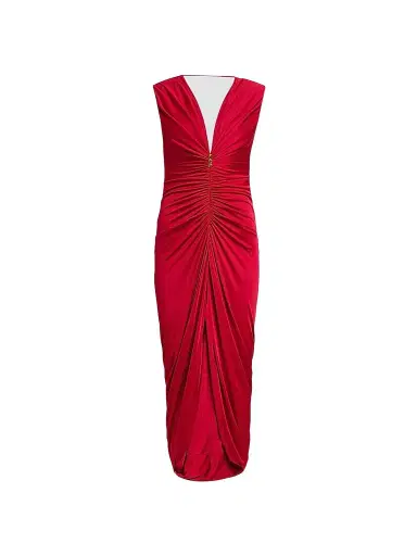 Versace Women's Ruched Liquid Jersey Cocktail Dress | Thumbnail 1 Versace Women's Ruched Liquid Jersey Cocktail Dress | Thumbnail 1