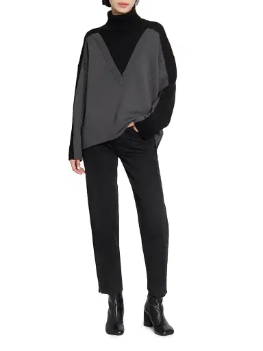 MM6 MAISON MARGIELA Women's Zip Straight-Leg Jeans | Thumbnail 2