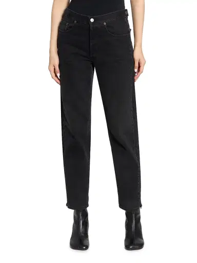 MM6 MAISON MARGIELA Women's Zip Straight-Leg Jeans | Thumbnail 3