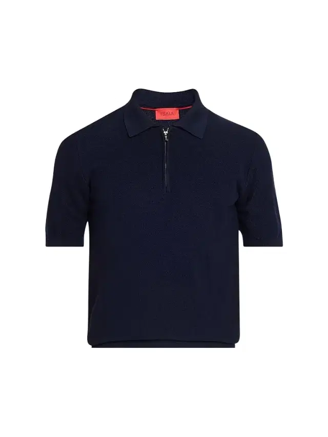 Isaia Men's Wool-Silk-Cashmere Polo Shirt