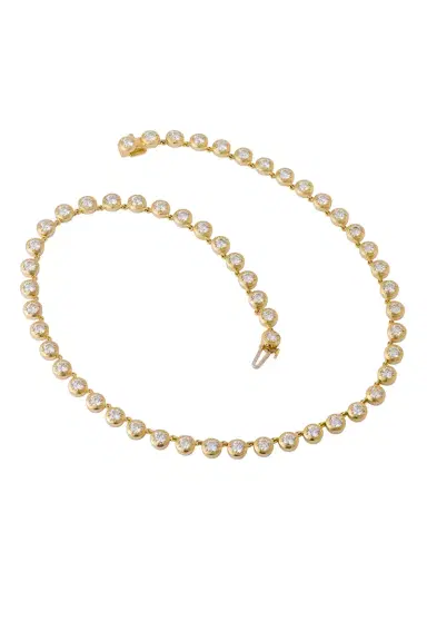 Sylva & Cie Diamond Collet Round Necklace | Thumbnail 1